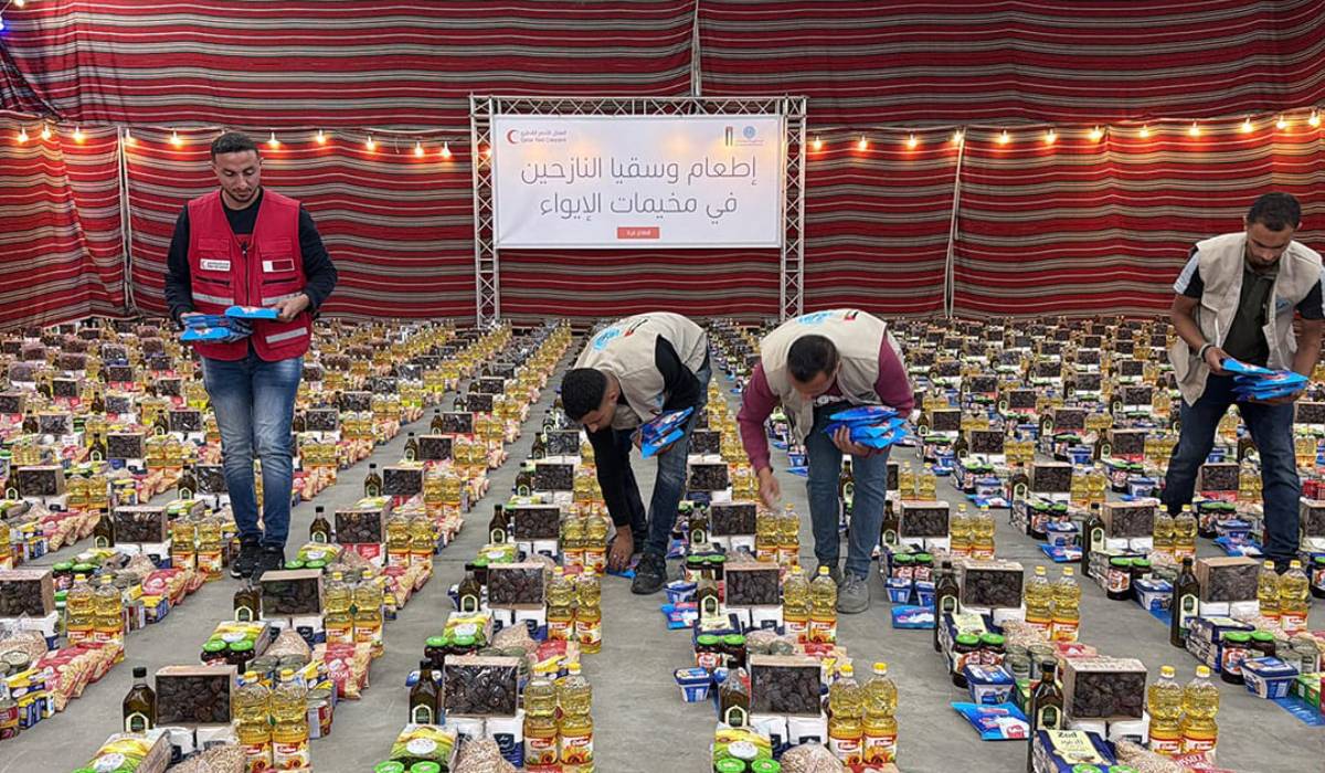 QRCS Distributes More Than 59,000 Food Parcels Under Gaza Relief Project